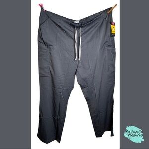 WonderWink PRO Scrub Pants 3XL Pewter Gray Pull On Cargo NWT